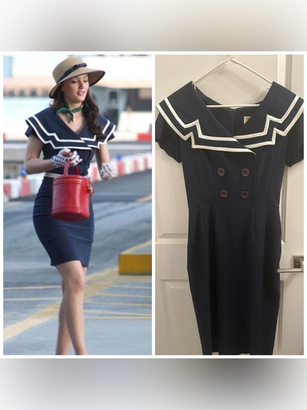 Tatyana Sailor Dress ASO Blair Waldorf Size XL